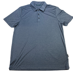 Perry Ellis Luxury Polyester Shirts Men Size M Blue Classic Short Sleeves